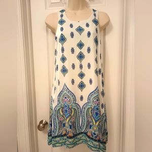 Entro Paisley Print Dress with keyhole back